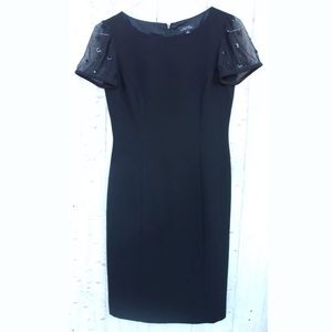 Tahari Arthur S. Levine Black Dress ShortSleeve 2